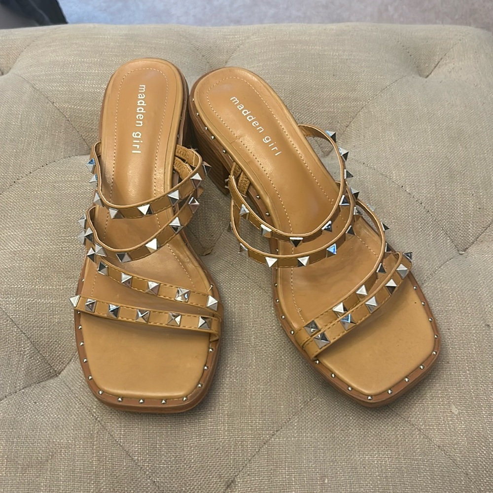 Brand new madden girl studded sandals size 9.5